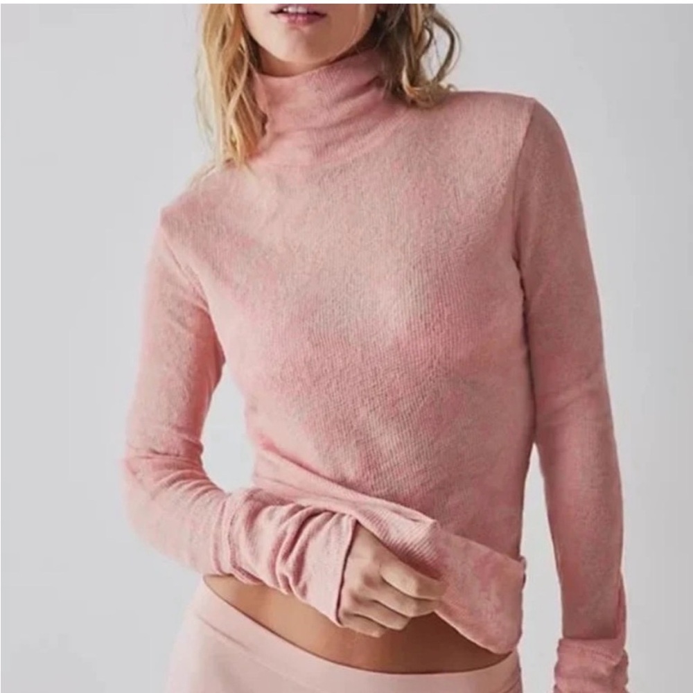 Free People Pink Turtleneck Sweater